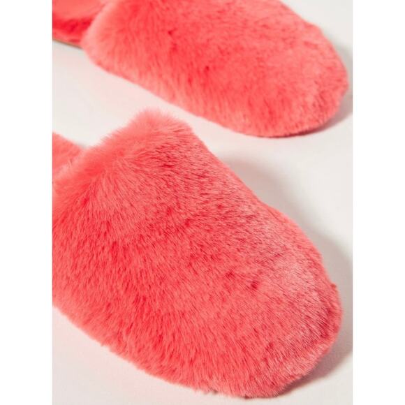 Anthropologie Faux Fur Closed Toe Slippers for Winter Orange Size S/M or 6/6.5 - Picture 4 of 7